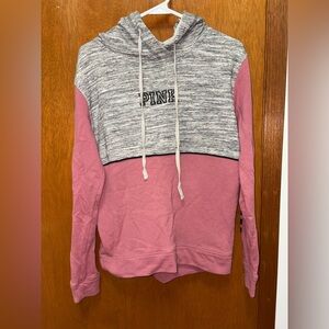 PINK Victoria's Secret Gray and Mauve Sweatshirt